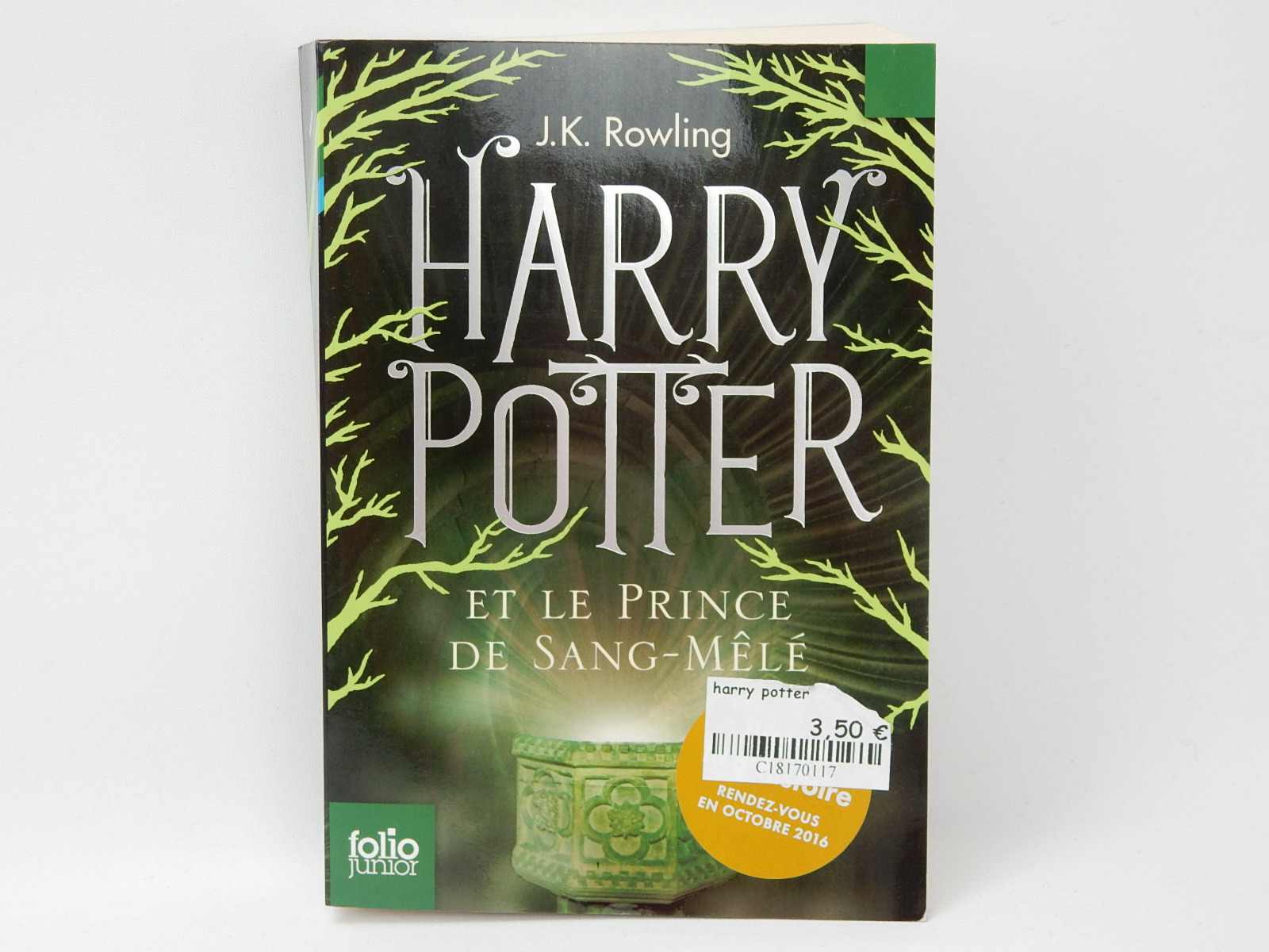 Coffret 7 Livres Harry Potter Français Folio Junior Harry Potter et le prince du sang -mêlé JK Rowling Ed. Folio junior